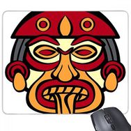 Dıythinker Hint Soyut Sanat Çizim Totem Kutup Yüz Dikdörtgen Kaymaz Kauçuk Mouse Pad