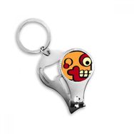 Dıythinker Hint Soyut Sanat Çizimi Kafatası Metal Anahtarlık