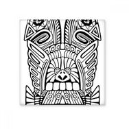 Dıythinker Hint Soyut Totem Çizgi Çizim Totem Direk Yüzü Seramik Biske Fayans 20x20 cm Seramik Karo