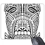 Dıythinker Hint Soyut Totem Çizgi Çizim Totem Kutup Yüzü Dikdörtgen Kaymaz Kauçuk Mouse Pad