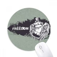Dıythinker Hip-Hop Özgürlük Din Kutsal Kase Baskılı Yuvarlak Kaymaz Kauçuk Mouse Pad