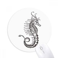 Dıythinker Hippocampus Deniz Hayatı İllüstrasyon Baskılı Yuvarlak Kaymaz Kauçuk Mouse Pad