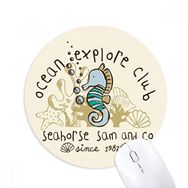 Dıythinker Hippocampus Deniz Yaşamı Çizgi Film Desenli Baskılı Yuvarlak Kaymaz Kauçuk Mouse Pad