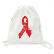 Dıythinker Hiv 1 Aralık Kırmızı Kurdele Aids Day Kanvas İpli Sırt Çantası