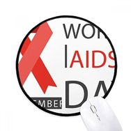 Dıythinker HIV 1st Aralık Dünya AIDS Günü Kırmızı Kurdele Yuvarlak Kaymaz Mouse Pad