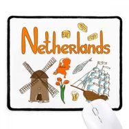 Dıythinker Hollanda Ulusal Sembolü Simgesi Desen Kaymaz Siyah Başlıklı Kenarlar