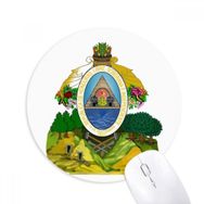 Dıythinker Honduras Kuzey Amerika Ulusal Amblem Baskılı Yuvarlak Kaymaz Kauçuk Mouse Pad