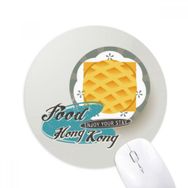 Dıythinker Hong Kong Ananas Topuzu Çin Baskılı Yuvarlak Kaymaz Kauçuk Mouse Pad