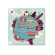 Dıythinker Hong Kong Çemberi Ünlü Yerler Seramik 10x10 cm Seramik Karo