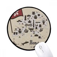 Dıythinker Hong Kong Çin Tarzı Ziyaret Yuvarlak Kaymaz Mouse Pad