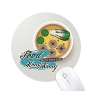 Dıythinker Hong Kong Dim Sum Çin Baskılı Yuvarlak Kaymaz Kauçuk Mouse Pad