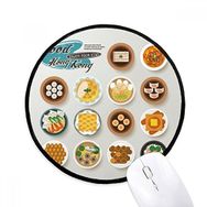 Dıythinker Hong Kong Foodie Çin Yuvarlak Kaymaz Mouse Pad