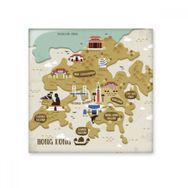 Dıythinker Hong Kong Geleneksel Haritası Çin Seramik 10x10 cm Seramik Karo