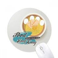 Dıythinker Hong Kong Ramen Çin Baskılı Yuvarlak Kaymaz Kauçuk Mouse Pad