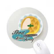 Dıythinker Hong Kong Udon Noodles Çin Baskılı Yuvarlak Kaymaz Kauçuk Mouse Pad