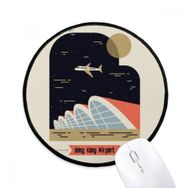 Dıythinker Hong Kong Uluslararası Havaalanı Yuvarlak Kaymaz Mouse Pad