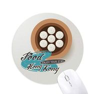 Dıythinker Hong Kong Xiaolongbao Dumpling Çin Baskılı Yuvarlak Kaymaz Kauçuk Mouse Pad