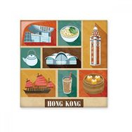 Dıythinker Hong Kong Yerel Yiyecek ve Yer Seramik 10x10 cm Seramik Karo