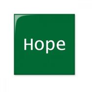 Dıythinker Hope Kelime İlham Verici Alıntı Sözler Seramik Bisque Fayans Dekorasyon 10x10 cm Seramik Karo