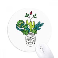 Dıythinker Horus Botanik Mumya Bitki Kaktüs Baskılı Yuvarlak Kaymaz Kauçuk Mouse Pad