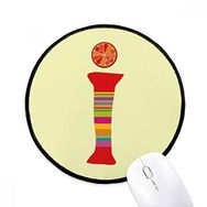 Dıythinker I Alfabe Turuncu Meyve Sevimli Desen Yuvarlak Kaymaz Mouse Pad