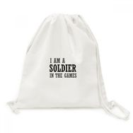 DIYThinker I Am A Soldier In The Games Tuval İpli Sırt Çantası