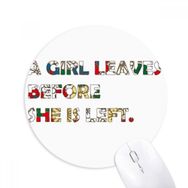 Dıythinker ı Kız Baskılı Yuvarlak Kaymaz Kauçuk Mouse Pad