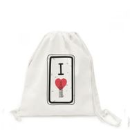 Dıythinker I Love London Words Desenli Kanvas İpli Sırt Çantası