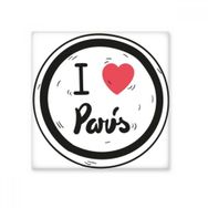 Dıythinker I Love Paris Kelimeler Desenli Seramik Biske Fayans 20x20 cm Seramik Karo