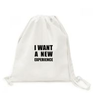 DIYThinker I Want A New Experience Tuval İpli Sırt Çantası