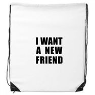 Dıythinker I Want A New Friend İpli Sırt Çantası