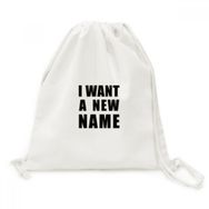 DIYThinker I Want A New Name Tuval İpli Sırt Çantası