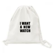 DIYThinker I Want A New Watch Tuval İpli Sırt Çantası