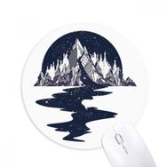 Dıythinker Iceberg Stream Stars Sanat Desen Baskılı Yuvarlak Kaymaz Kauçuk Mouse Pad