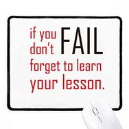 Dıythinker If You Fail Don't Forget To Learn Your Lesson Kaymaz Siyah Başlıklı Kenarlar