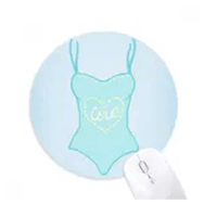 Dıythinker İllüstrasyon Mavi Banyo Takımı Yuvarlak Kaymaz Kauçuk Mouse Pad