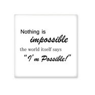 Dıythinker Impossible Possible Quote Seramik Bisque Fayans 10x10 cm Seramik Karo