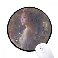 Dıythinker İnce Yeşim XJJ Yağlıboya Yuvarlak Kaymaz Mouse Pad