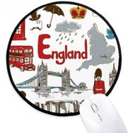 Dıythinker İngiltere Manzara Hayvanlar Ulusal Bayrak Yuvarlak Kaymaz Mouse Pad