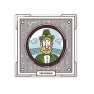 Dıythinker İrlandalı Yeşil Kocanlık İllüstrasyon Seramik 10x10 cm Seramik Karo