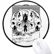 Dıythinker İskelet Karasineği Dekorasyon Desen Yuvarlak Kaymaz Mouse Pad