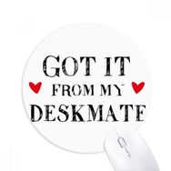 Dıythinker It from My Deskmate Mezuniyet Sezonu Baskılı Yuvarlak Kaymaz Kauçuk Mouse Pad