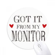 Dıythinker It from My Monitor Mezuniyet Sezonu Baskılı Yuvarlak Kaymaz Kauçuk Mouse Pad