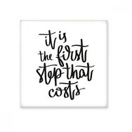 Dıythinker it is the First Step That Costs Alıntı Seramik Bisque Fayans 20x20 cm Seramik Karo