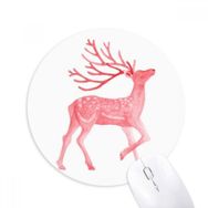 Dıythinker IUCN Tehlikeli Hayvanlar Kırmızı Sika Geyik Baskılı Yuvarlak Kaymaz Kauçuk Mouse Pad