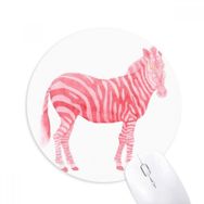 Dıythinker IUCN Tehlikeli Hayvanlar Kırmızı Zebra Baskılı Yuvarlak Kaymaz Kauçuk Mouse Pad