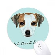Dıythinker Jack Russell Terrier Köpek Hayvan Baskılı Yuvarlak Kaymaz Kauçuk Mouse Pad