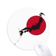 Dıythinker Japon Amblemi Haritası Desenli Baskılı Yuvarlak Kaymaz Kauçuk Mouse Pad