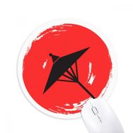 Dıythinker Japon Fırça Boyama İllüstrasyon Baskılı Yuvarlak Kaymaz Kauçuk Mouse Pad