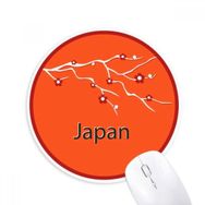 Dıythinker Japon Kültürü Sakura Sanat Desen Baskılı Yuvarlak Kaymaz Kauçuk Mouse Pad